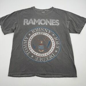 Ramones 1234 Band‎ T Shirt Gray M/L Johnny Joey Dee Dee Tommy